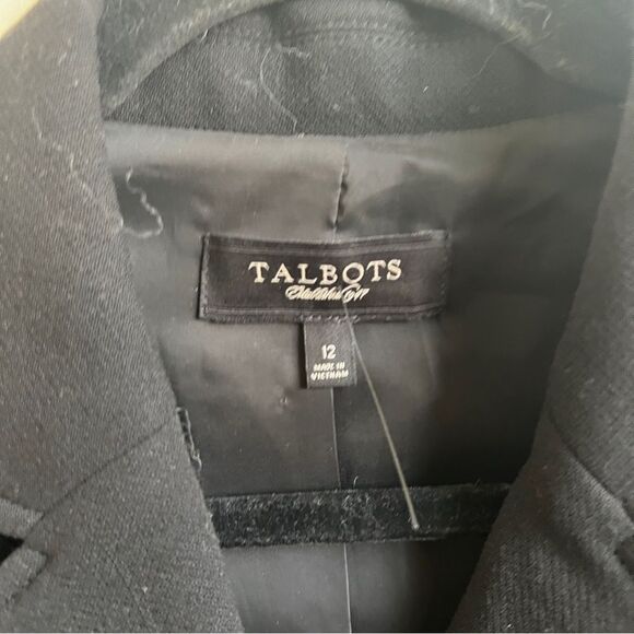 Talbots blazer black Wool jacket Size 12 - Picture 3 of 6